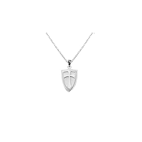 KISOARTWQ Matching Necklace Paare Anhänger Halskette fossil Kette Damen Halskette Damen Ritter und Prinzessin 925 Sterling Silber Paare Halskette，His & Hers Matching Set Lovers Gift(Color:A,Size:)