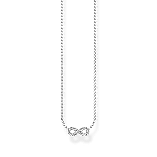 THOMAS SABO Damen Kette Infinity weiße Steine 925 Sterlingsilber KE2124-051-14-L45V