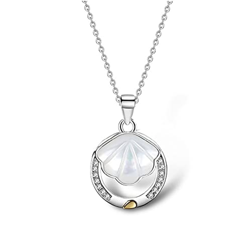 ZHANGZONG Matching Necklace Paare Anhänger Halskette fossil Kette Damen Halskette Damen Paare Halskette 925 Sterling Silber，Das Leben ist wunderbar mit dir，Mit exquisiter Geschenkbox(Color: