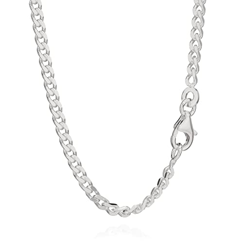 NKlaus 60cm Kette Silber 925 - Sterling Silberkette Herren und Damen- Hochwertige Panzerkette - Königskette - 2,5mm breit Collier 9,43g schwer 5202