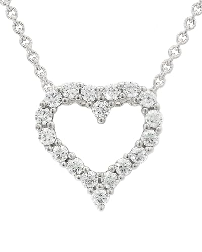 Herzkette Silber 925 I Halskette Damen Kette mit Herzanhänger und Zirkonia Steinen I Echt Silberkette mit Herz für Frauen Schmuck Geschenk für Sie Frau Mama Freundin Ehefrau Mutter Liebesgeschenk