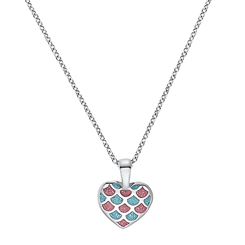 Prinzessin Lillifee Kette mit Anhänger 925 Sterling Silber Mädchen Kinder Halsschmuck, 35+3 cm, Multicolor, Herz, Kommt in Schmuck Geschenk Box, 2031156