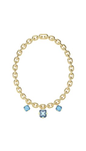 GUESS Damen-Kette Edelstahl Kristall One Size Blau, Gold 32028210