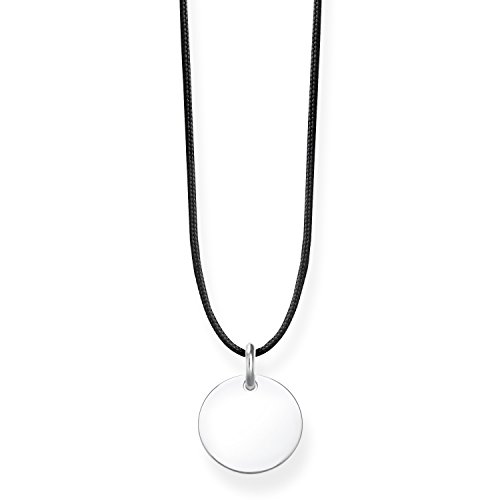 Thomas Sabo Damen-Kette Choker Coin 925 Sterling Silber schwarz LSKE001-173-11-L80v