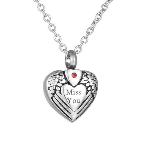 IOETSEUT Choker Halskette Gothic Halskette Kette Miss Heart Urn Halskette für Menschen Einäscherung Halskette für Asche Beste Freundin Geschenke Freundschaft