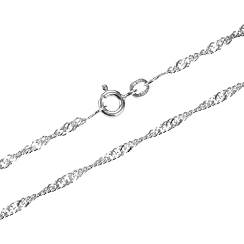 NKlaus 18,5cm Armband Singapur Kette 925 Sterling Silber Damen Amrkette Silberkette 2311