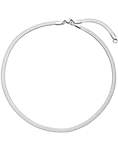 Purelei® I'lalo Choker (Silber) – Elegante Kette aus Edelstahl – Verstellbare Länge 35/40 cm – Schmuck inspiriert von Hawaii – Designed in Germany