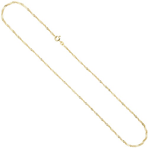 1,8mm Singapurkette Kette Halskette 585 Gold Gelbgold 45cm Halsschmuck