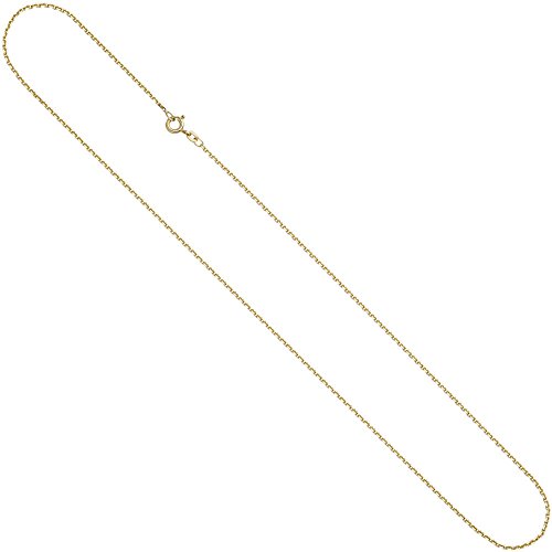 1,2mm Ankerkette Kette Collier aus 585 Gelbgold Gold Halskette 38cm Goldkette