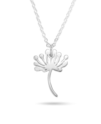 Kette Damen Pusteblume Halskette Damen Löwenzahn Sterling Silber 925 Mit Anhänger Charm Design Beste Freundin Geschenke