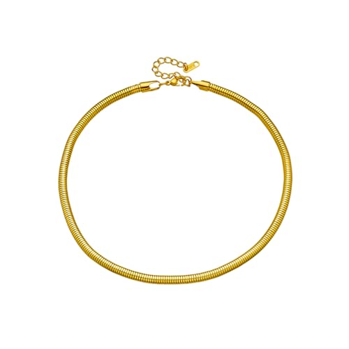 XIPIEIO Medaillons Halskette für Frauen benutzerdefinierte Runde Dicke Schlange Kette Halskette Für Frauen Mode Mädchen Schlüsselbein Choker Hip Hop Schmuck Party Geschenk Beste Freundin Geschenke