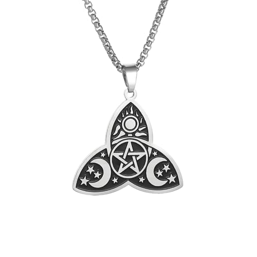 Choker Halskette Gothic Halskette Kette Vintage Classic Sonne Mond Stern Irisch Hexe Knoten Keltische Knoten Anhänger Männer Frauen Glück Amulett Schmuck beste Freundin Geschenke Freundschaft