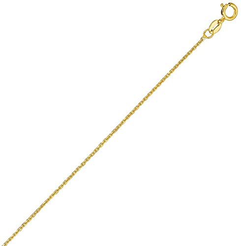 PRINS JEWELS 14 Karat / 585 Gold Feine Rund Ankerkette Breite 0.8 mm Kette Gelbgold - Länge wählbar (45)