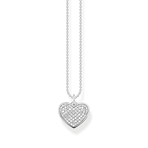 THOMAS SABO Sabo Damen Kette Herz Zirkonia gravierbar 925 Sterlingsilber KE2127-051-14-L45v