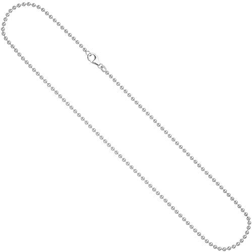 Jobo Damen Kugelkette 925 Silber 2,5 mm 50 cm Halskette Kette Silberkette Karabiner