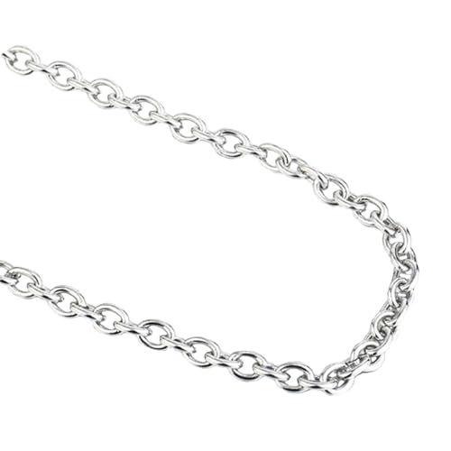 Bishilin Halskette für Männer Silber, Kette Edelstahl Herren 70CM ohne Anhänger 4MM Ankerkette Freundschaftskette Hip Hop Halskette Personalisiert