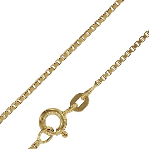 trendor Feine Venezianer Kette Gold 585/14K Collierkette 0,9 mm 50873-45 45 cm