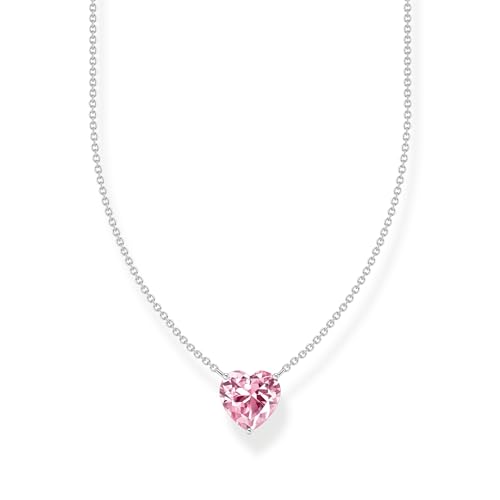 Thomas Sabo Kette mit pinkfarbenem Herz-Anhänger 925 Sterlingsilber KE2211-051-9