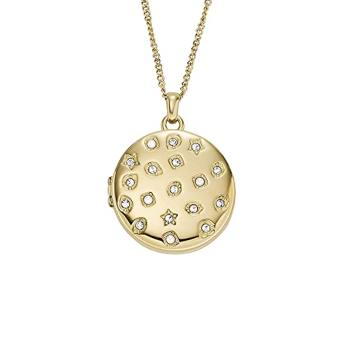 FOSSIL Halskette für Frauen Locket Collection Goldfarbene Edelstahlkette, Länge: 460mm+50mm, JF04428710