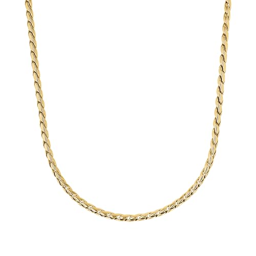 s.Oliver Halskette Edelstahl Damen Halsschmuck, 42+3 cm, Gold, Kommt in Schmuck Geschenk Box, 2035761