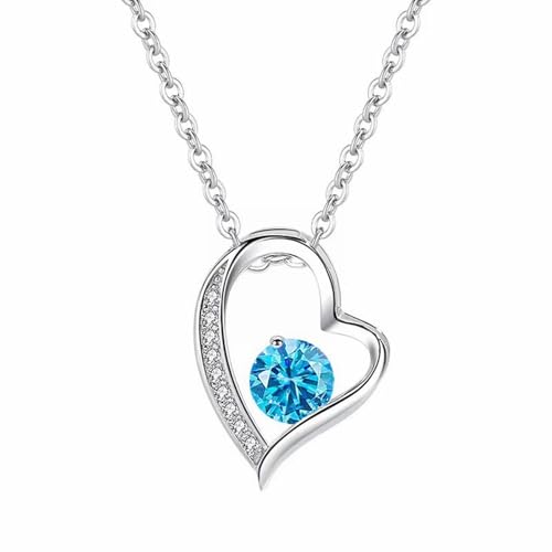 Halskette Damen Silber 925 Kette Damen Silberkette Herzkette Schmuck Damen Kleine Geschenke für Frauen Geschenk Freundin Kette Mit Herz Halskette Damen Herzen Valentinstag Für Geschenk Beste Freundin