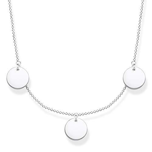 THOMAS SABO Damen Kette drei Coins 925 Sterlingsilber KE1959-001-21-L45v