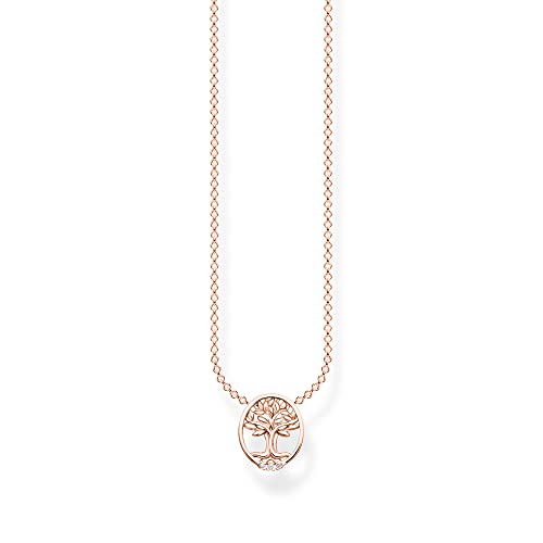 THOMAS SABO Damen Kette Rosegold Tree of Love weiße Steine 925 Sterlingsilber KE2126-416-14-L45V