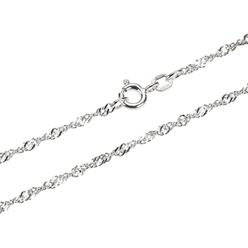 NKlaus 18,5cm Armband Singapur Kette 925 Sterling Silber Damen Amrkette Silberkette 2309