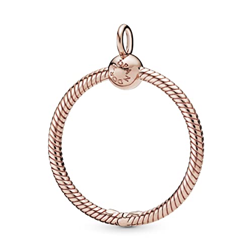 PANDORA Moments Medium O Pendant Kettenanhänger in Roségold mit 14 Karat rosévergoldete Metalllegierung Moments Collection