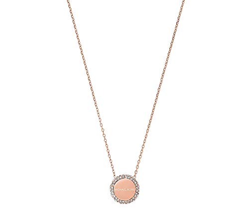 Michael Kors Women's Rose Gold-Tone Pendant Necklace MKJX6180791