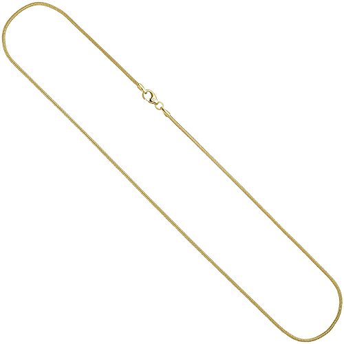 1,6mm Schlangenkette Kette Collier Halskette 585 Gold Gelbgold 50cm