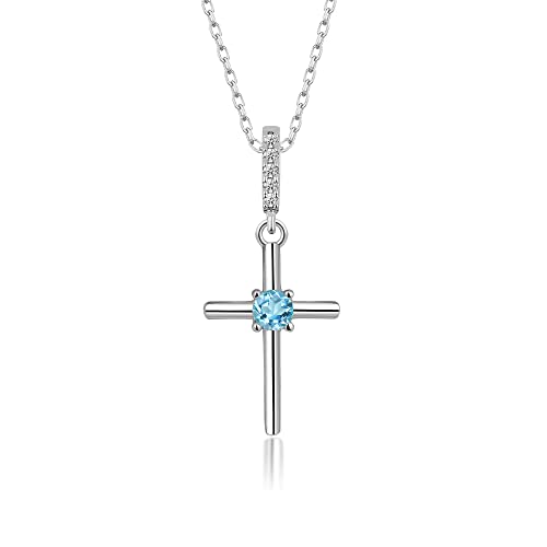 Love Me Chief Kreuz Kette Für Damen 925 mit Anhänger | Silber Halskette Damen | Kreuzkette für Damen |Silberkette Schmuck Geschenk für Frauen, Hochzeit, Mutter, Tochter, Freundin,(H010-2)