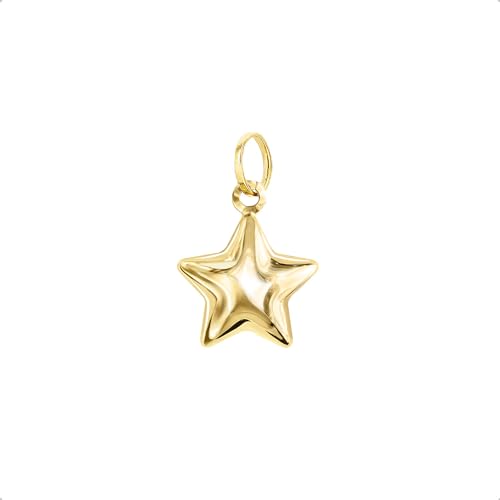 Lucchetta - 14 Karat 585 Gold Stern Anhänger Charm (ohne Kette)