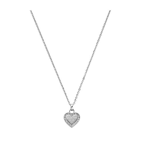 Michael Kors Tone Logo Heart Pendant Necklace