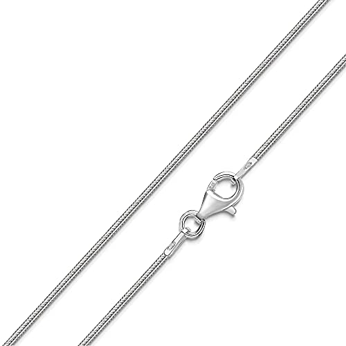 MATERIA Schlangenkette silber 925 - Halskette Damen 1,0mm Silber Kette in 11 Längen 40-120 cm verfügbar #K33, Länge Halskette:70 cm