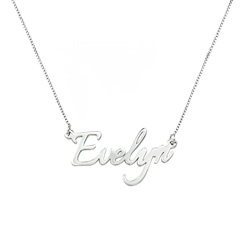 Drawelry Personalisierte Namenskette Halskette 18K Rosegold/Gold/Vergoldet Silber Kette mit Name Herz Buchstaben Kreuz Infinity Schmuck Geschenk für Frauen Mutter Freundin (Alle von mir)