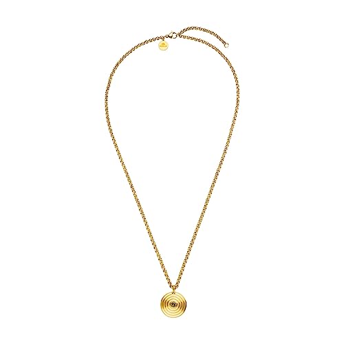 Purelei® Artistic Halskette (Gold, Rosegold), Wasserfeste Kette für Damen mit runden Anhänger abgerundet, Elegantes Halskette aus Edelstahl, Geschenke für Damen,50-55 cm Länge verstellbar (Gold)