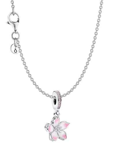 PANDORA Damen-Halskette Silber Geschenkset Kirschblüte 68304