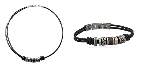 Fossil Herren Kette Leder Herren Armband Rondeln