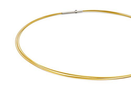 Heideman Halskette Damen Linea 5 aus Edelstahl gold farbend matt Kette für Frauen mit Doppeclip Verschluss Collier für Charms und Schmuck Anhänger Länge 49cm