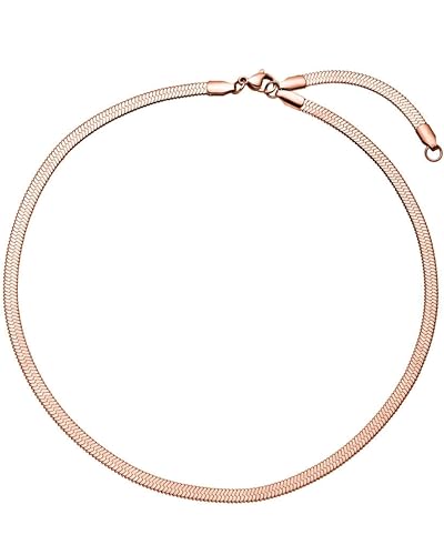 Purelei® I'lalo Choker (Roségold) – Elegante Kette aus 18K vergoldetem Edelstahl – Verstellbare Länge 35/40 cm – Schmuck inspiriert von Hawaii – Designed in Germany