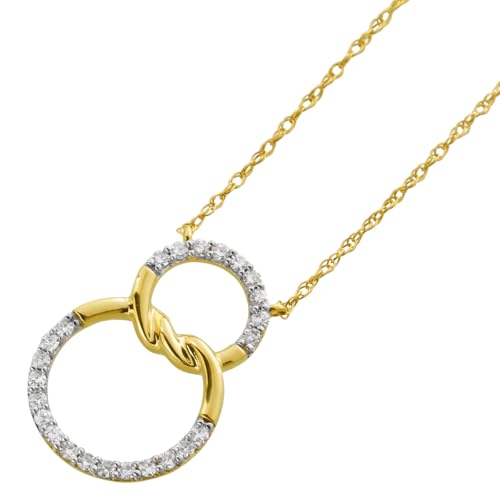 Ch.Abramowicz Kette Diamant Infinity endlos Anhänger Gelbgold 585 Diamanten 45