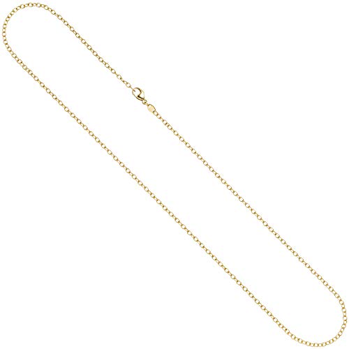 Jobo Damen Weit-Ankerkette 585 Gelbgold 2 mm 45 cm Karabiner Gold Kette Halskette Goldkette