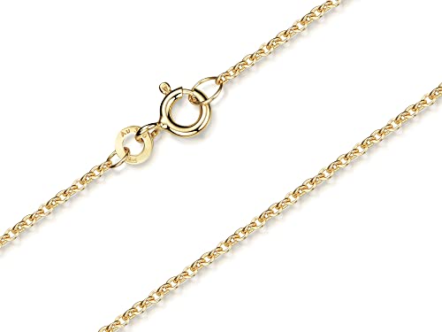 SILBERKETTEN STORE DEIN SCHMUCK ONLINE SHOP Erbskette 333 Gold 80cm Länge I Filigrane Goldkette 1,5mm Stärke im klassischen Design I dezente Echtgold Halskette mit Federring Verschluss