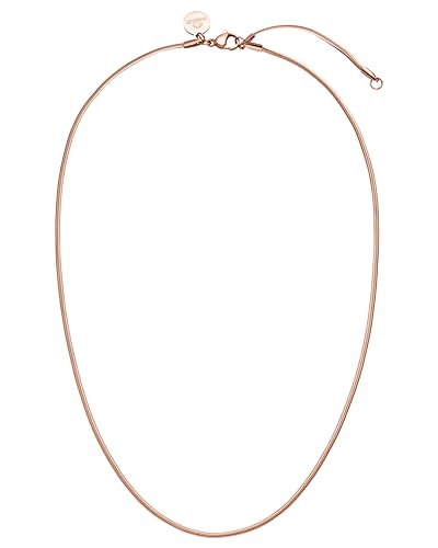 Purelei® Sleeky Kette Damen (Rosegold) – Halskette Damen aus langlebigem Edelstahl – Wasserfeste Kette – 40-45 cm Länge verstellbar – Halskette für deinen individuellen Look