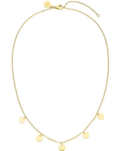 PURELEI® Kalea Kette Damen (Gold) – Halskette Damen aus langlebigem Edelstahl – Wasserfeste Kette mit Anhänger – 40-45 cm Länge verstellbar – Halskette für deinen individuellen Look