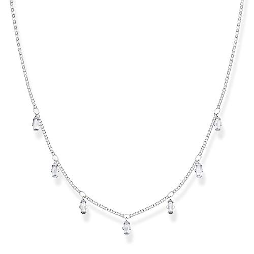 Thomas Sabo Damen Kette Collier Baguette-Form 925 Sterling Silber KE1903-051-14-L40v