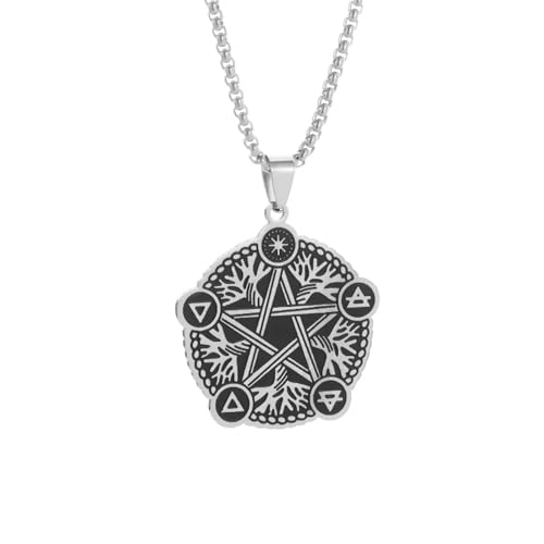 Choker Halskette Gothic Halskette Kette Hexerei Pentagramm Welt Baum Anhänger Baum des Lebens Halskette Männer und Frauen Punk Trend Glück Amulett Schmuck beste Freundin Geschenke Freundschaft