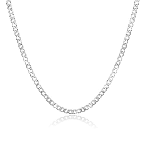 Mary & Jules Silberkette Damen 925 ohne Anhänger aus recyceltem 925 Sterling Silber - Kette Silber 45 cm für Frauen & Mädchen, Kette Damen Silber, hautverträglich & langlebig