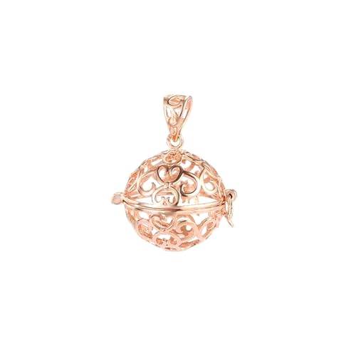 SUGARKITTEN LONDON Sterling Silber Filigrane Liebe Herzen Engelsrufer Harmony Ball Anhänger Medaillon Box Kette Halskette Rhodium Roségold Gold, Einheitsgröße, Sterling Silber, Kein Edelstein